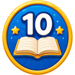 10 Words badge